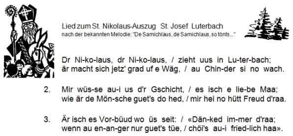 Lied zum Nikolaus-Auszug Luterbach